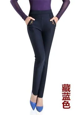 Women Long Loose High Waist Stretchy Trousers